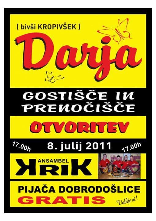 GOSTIŠČE IN PRENOČIŠČE DARJA, VRANSKO