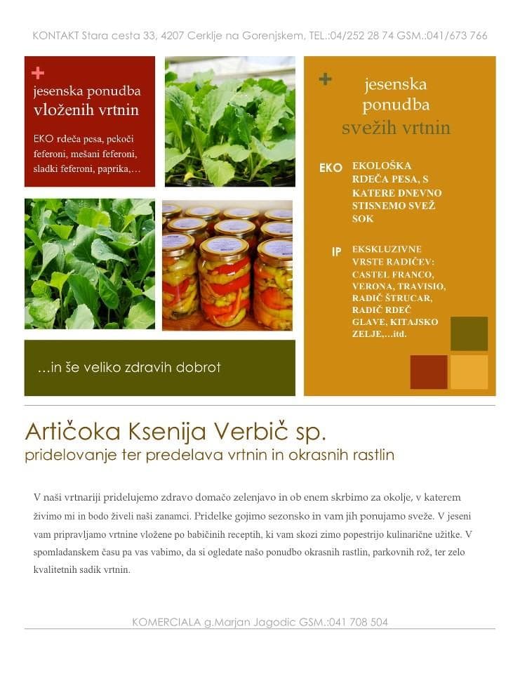 VZGOJA SADIK IN VRTNIN