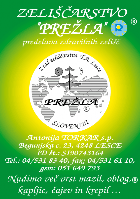 ZELIŠČARSTVO PREŽLA, LESCE cover