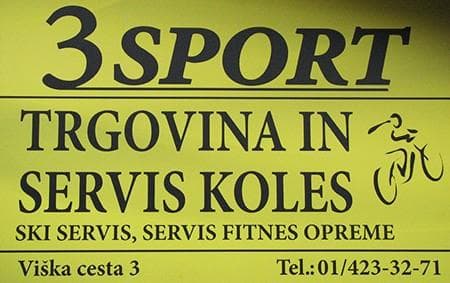 3 SPORT, TRGOVINA IN SERVIS ŠPORTNE OPREME, LJUBLJANA cover