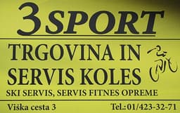 3 SPORT, TRGOVINA IN SERVIS ŠPORTNE OPREME, LJUBLJANA logo